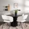 Olivia matgrupp bord svart och 4 Day stolar offwhite.