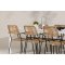 Break hagesett bord 90x205cm hvit, 6 stoler brun.