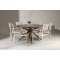 Rosario hagesett bord �140cm brun, 6 stoler beige.