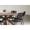 Rosario haves�t bord �140cm brun, 6 stole sort.