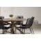 Rosario haves�t bord �140cm brun, 6 stole sort.