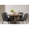 SantaFeLindos hagesett 1 spisebord, 4 stoler brun.