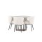 Lycke Essgruppe Tisch Ø110cm und 4 Boucle Stühle beige.