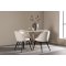 Lycke Essgruppe Tisch Ø110cm und 4 Velours Stühle beige.