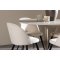 Lycke Essgruppe Tisch Ø110cm und 4 Velours Stühle beige.