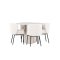 Olivia Essgruppe Tisch Ø110cm und 4 Boucle Stühle beige.