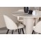 Olivia eethoek tafel �110cm en 4 velours stoelen beige.