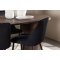 H�r�n eethoek tafel 90x200cm en 4 velours stoelen mocca.