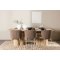 Olivia Essgruppe Tisch 100x210cm und 6 Teddy Stühle natur.