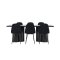 Olivia Essgruppe Tisch 100x210cm und 6 Teddy St�hle schwarz.