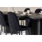 Olivia Essgruppe Tisch 100x210cm und 6 Teddy St�hle schwarz.