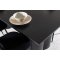 Olivia Essgruppe Tisch 100x210cm und 6 Teddy St�hle schwarz.