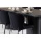 Olivia ensemble pour salle à manger table 100x210cm et 6 chaises teddy noir.