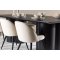 Olivia spisegrupper bord 100x210cm og 6 velour stoler svart.