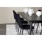 Ellis eethoek tafel 85x230cm en 6 teddy stoelen zwart.