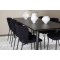 Ellis eethoek tafel 85x230cm en 6 teddy stoelen zwart.