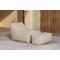 Sill&oacute;n puf con puff Redang para jard&iacute;n en color beige.
