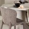 Narvik eethoek tafel 100x200cm en 6 stoelen beige, bruin.