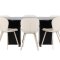 Strada spisegrupper uttrekkbord �120cm, 170cm og 6 stoler svart, beige.