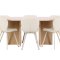 Strada spisegrupper uttrekkbord �120cm, 170cm og 6 stoler whitewash, beige.