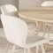Copenhagen Essgruppe Tisch Ø140cm und 6 Stühle whitewash, beige.