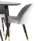 Dipp spisebordsst bord sort og 4 Velvet stole gr.