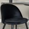 Dipp115BLBR spisebordsst spisebord sort og 4 Velvet stole velour sort, sort, messing dekor.