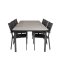 Levels set de jardin table 229x100cm 6 chaises Copacabana noir.