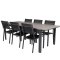 Levels set de jardin table 229x100cm 6 chaises Copacabana noir.