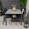 Levels set de jardin table 229x100cm 6 chaises Copacabana noir.