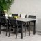 Levels set de jardin table 229x100cm 6 chaises Copacabana noir.