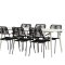 Lina set de jardin table 90x200cm 6 chaises Lindos noir.