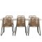 Lina set de jardin table 90x200cm 6 chaises Lindos brun.