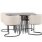 Stone spisegrupper spisebord svart 4 stoler beige.