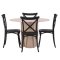 Olivia spisebordss�t spisebord whitewash 4 stole plast sort.