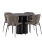 Olivia spisebordss�t spisebord sort 4 stole boucle brun.