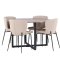Durango spisegrupper spisebord valn�ttdekor 4 stoler boucl� brun.