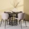 Copenhagen spisegrupper spisebord svart 4 stoler boucl� beige.