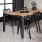 Break hagesett bord 90x200 cm natur 6 stoler svart.