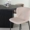 Matilda spisegrupper spisebord med uttrekk svart 4 stoler boucl� beige.
