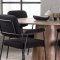 Lanzo spisegrupper spisebord natur 4 stoler boucl� svart.