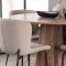 Lanzo spisegrupper spisebord natur 4 stoler boucl� beige.