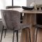 Lanzo spisegrupper spisebord natur 4 stoler boucl� brun.