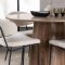 Lanzo spisegrupper spisebord natur 4 stoler boucl� hvit.