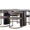 Isolde spisebordss�t spisebord sort 4 stole boucle brun.