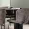 Isolde spisebordss�t spisebord sort 4 stole boucle brun.