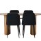 Isolde spisebordss�t spisebord natur 4 stole velour sort.