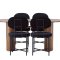 Isolde spisebordss�t spisebord natur 4 stole velour sort.