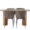 Isolde spisebordss�t spisebord natur 4 stole boucle brun.