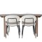 Andy spisebordss�t spisebord natur 4 stole boucle hvid.